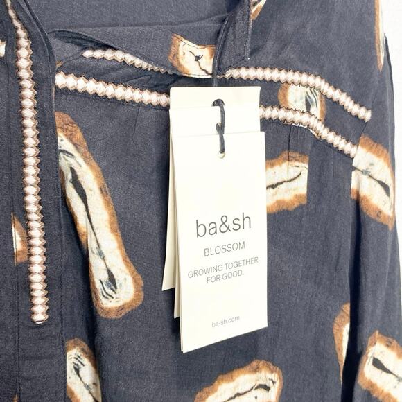 Ba&sh Capella Blouse In Noir Medium NWT - Picture 8 of 9